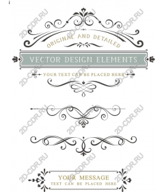 Set of decorative elements