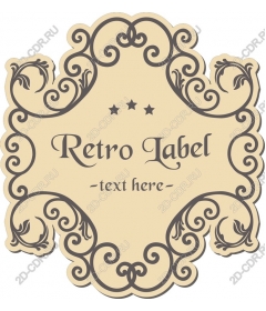  Elegant retro label