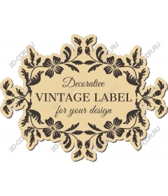 Vintage decorative sticker