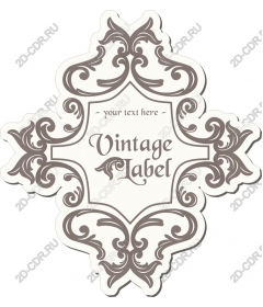 Elegant vintage label