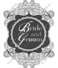 Fine bride and groom for elegant wedding invitations