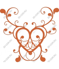  Elegant heart and curl