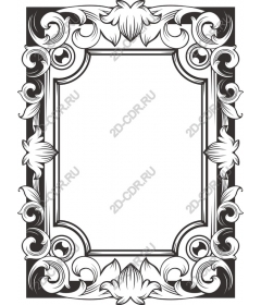  Elegant floral decorative frame