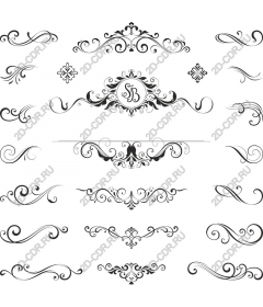  Elegant decorative set with curls
