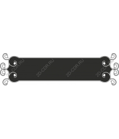  Elegant vintage banner with curls