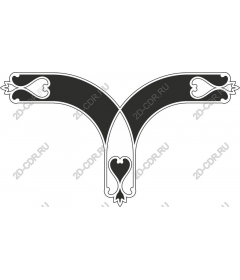  Elegant ornament in the shape of a Y