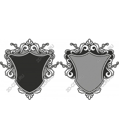 Vintage elegant emblem shield