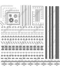  Elegant floral decorative border