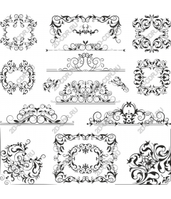  Elegant set of decorative ornaments