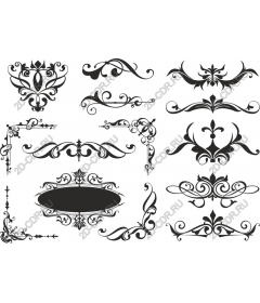  Collection of elegant decorative ornaments