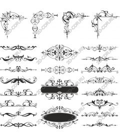  Elegant set of decorative elements
