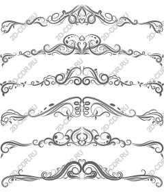  Elegant set of decorative scrolls