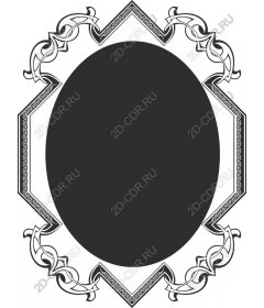 Exquisite black and white decorative frame