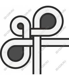 Modern minimalist knot of ribbon