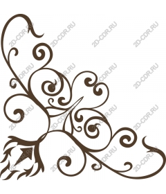  Elegant brown floral pattern