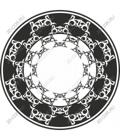  Elegant round black-and-white