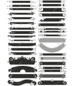 Элегантный набор баннеров и бордюров