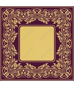  Elegant floral frame with ornament