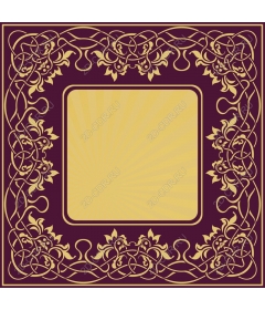  Elegant floral frame with ornament