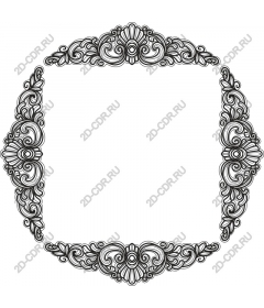 Decorative vintage frame ornament