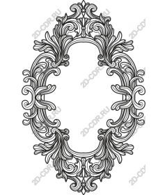  Elegant decorative frame in style of line art