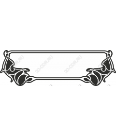  Elegant floral decorative frame