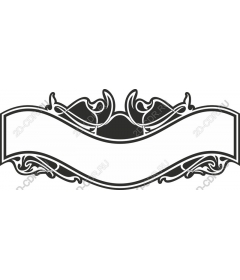Vintage ornamental banner