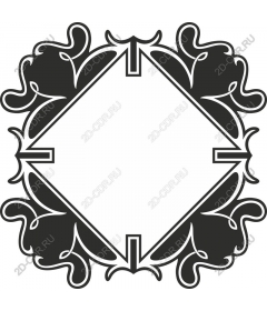 Floral decorative frame