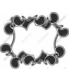  Black spiral frame