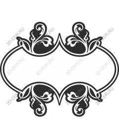 Elegant decorative flower frame