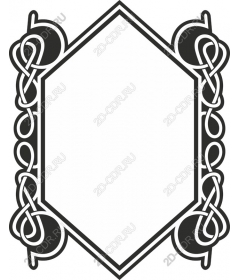 Elegant decorative frame with intricate knot
