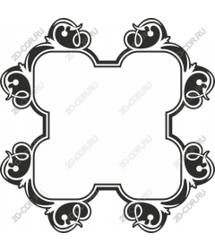 Decorative frame Elegant black and white