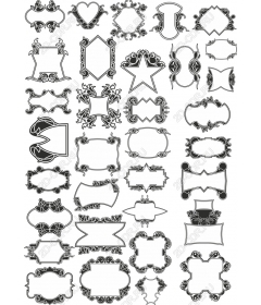 Набор клипартов для необычных рамок