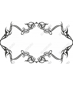Elegant floral decorative frame