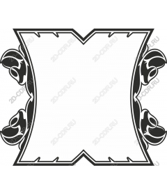  Elegant frame Black Rose