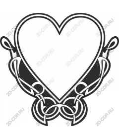  Border with Celtic heart