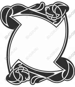 Elegant decorative frame in black and white
