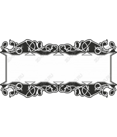  Elegant decorative frame - intricate black-and-white