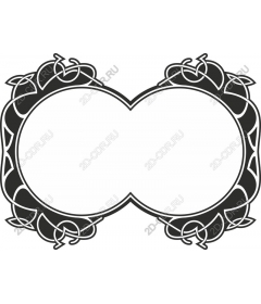 Elegant vintage floral frame