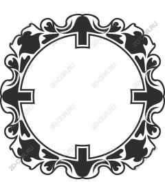  Elegant decorative round frame