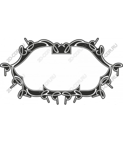 Floral frame in Baroque style