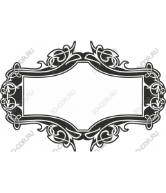 Elegant floral vintage frame