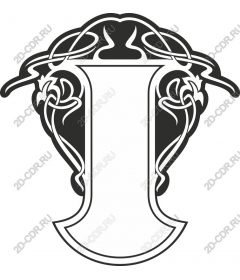  Elegant monogram J