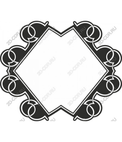 Elegant twisted decorative frame