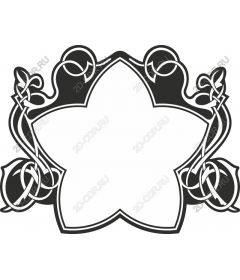 Floral decorative frame