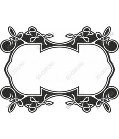 Elegant floral decorative frame