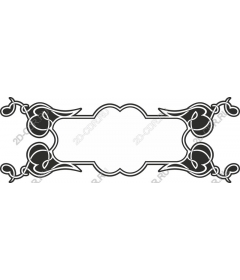  Elegant black and white floral frame