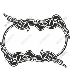 Elegant decorative frame from vine