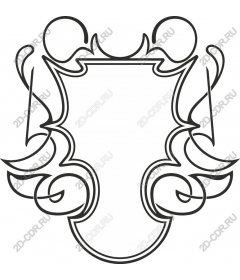 Elegant decorative frame-shield