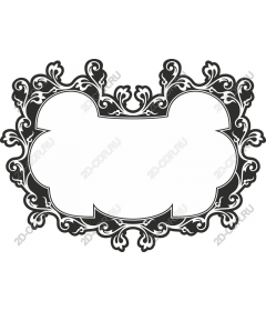 Elegant vintage floral frame